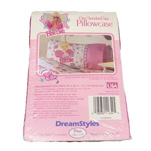Barbie Ballerina Roses 1995 Standard Pillowcase NIB Vintage 90s USA Bibb Company